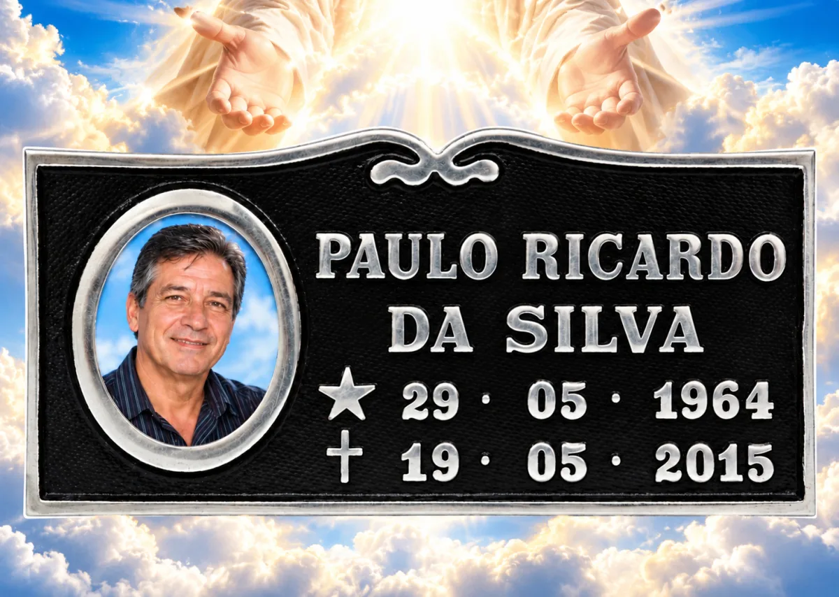 Placa de aluminio para tumulo